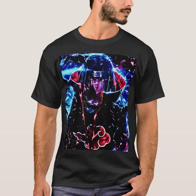 Camiseta "Chic Anime Impressão Tee: Vibrant Art Edition" (Frente)