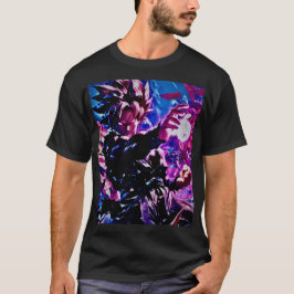 Camiseta "Chic Anime Impressão Tee: Vibrant Art Edition"