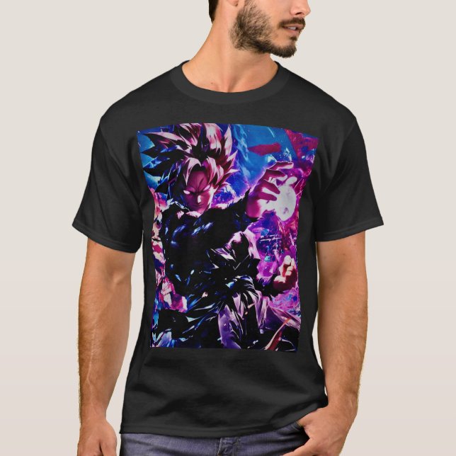 Camiseta "Chic Anime Impressão Tee: Vibrant Art Edition" (Frente)