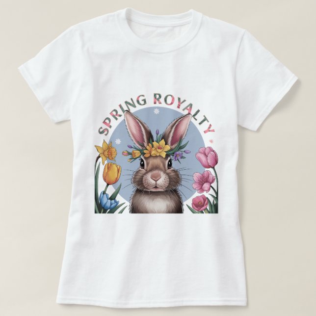 Camiseta Chic Bunny Primavera Royalty (Frente do Design)