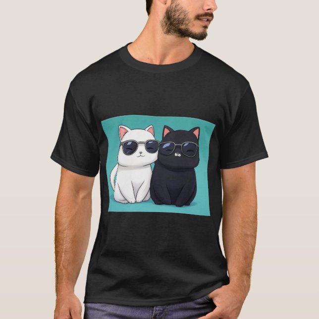 Camiseta Chic Cat Duo (Frente)