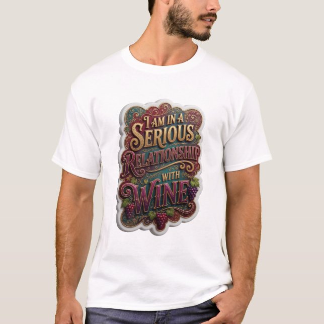 Camiseta Chic Ouro EU ESTOU NUM RELACIONAMENTO SÉRIO COM VI (Frente)