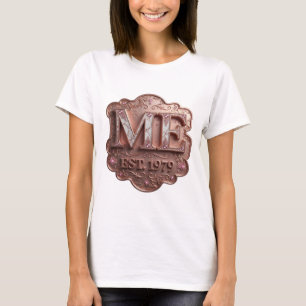 Camiseta Chic Ouro ME EST 1979 Design de Texto