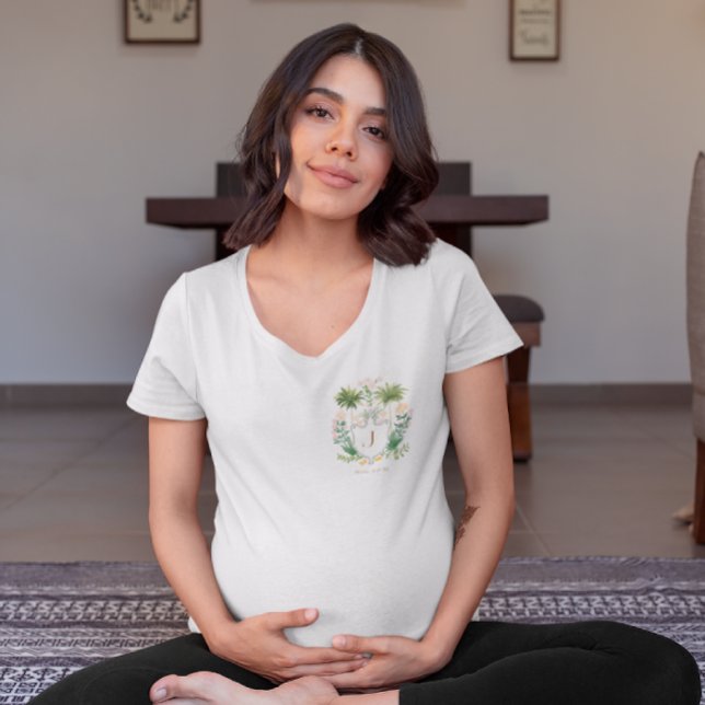 Camiseta Chic Retro Palm Springs Chá de Bebê | Mãe de Prime (Criador carregado)
