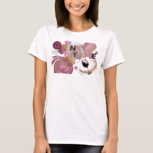Camiseta Chic Rosa BEBE COMIGO Arte Vestível