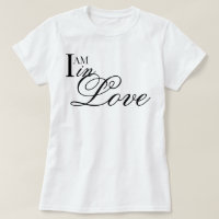 Chic script EU ESTOU apaixonado afirmação estética