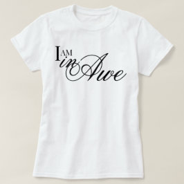 Camiseta Chic script EU ESTOU em Admiracão estética afirmaç