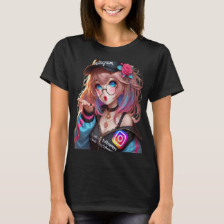 CAMISETA CHICA ANIME MILLY Q AGRADECIENDO A SUS SEGUIDORES