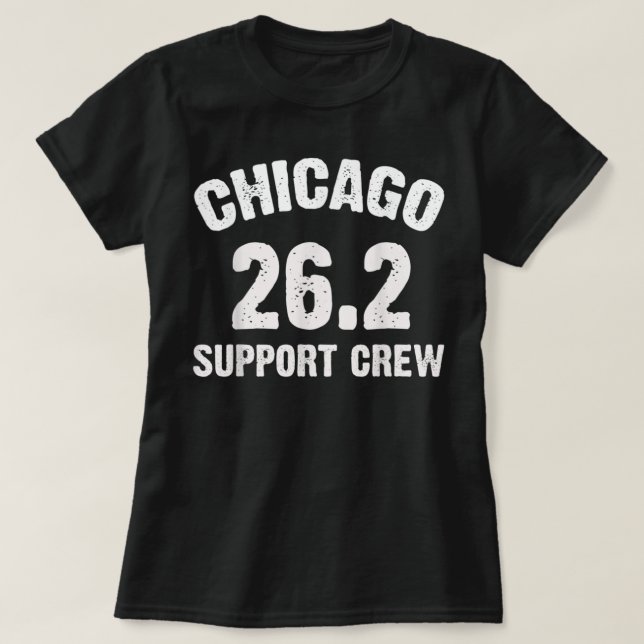 Camiseta Chicago 26.2 Support Crew Marathon Running Clothin (Frente do Design)