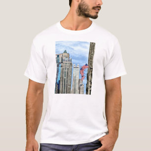 Camiseta Chicago - bandeiras ao longo da avenida de