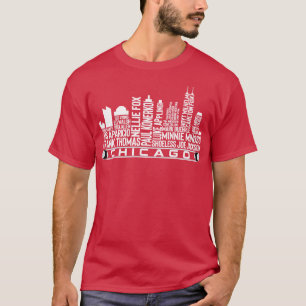 Camiseta Chicago Baseball Team faz legendas para Chicago Ci