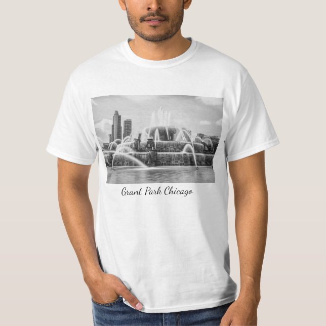 Camiseta Chicago Buckingham Grayscale T-Shirt (Frente)