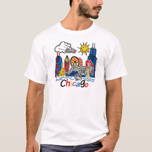 Camiseta Chicago caçoa a skyline