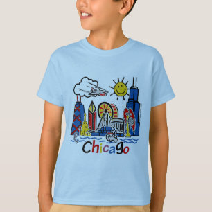 Camiseta Chicago caçoa a skyline