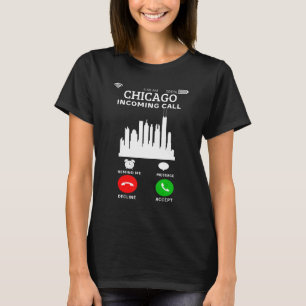Camiseta Chicago Chamada Chamada Chicago Costume de Illinoi