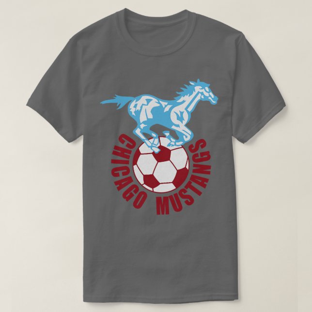 Camiseta Chicago com Defeito Mustangs NASL 1967 (Frente do Design)