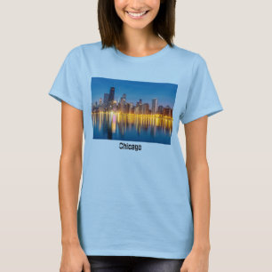 Camiseta Chicago Dawn Cityscape 3/4 Capa T-Shirt