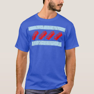 Camiseta Chicago Flag Hotdog T-Shirt Engraçado Chicago Sty