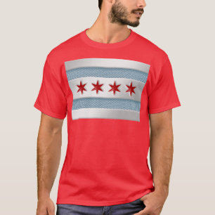 Camiseta Chicago Flag Metal Look