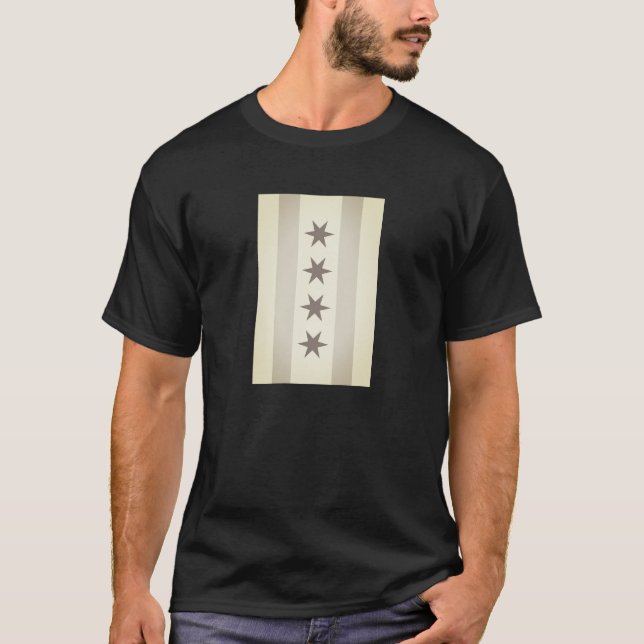 Camiseta Chicago Flag Noir T-Shirt (Frente)