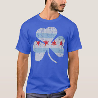 Camiseta Chicago Flag Shamrock Irish Dia de São Patrício Ca