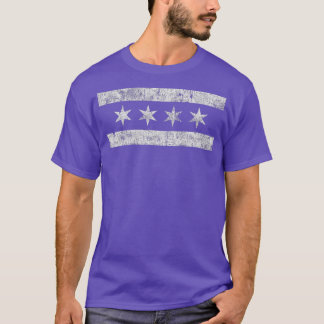 Camiseta Chicago Flag Vintage Souvenir Gift Faded Retro Sto