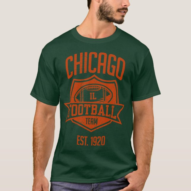 Camiseta Chicago Football Team Inspired Chicago Bears Illin (Frente)