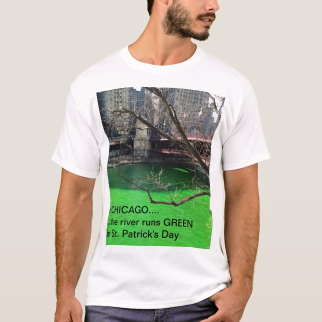 Camiseta Chicago Green River para o dia de St Patrick (Frente)