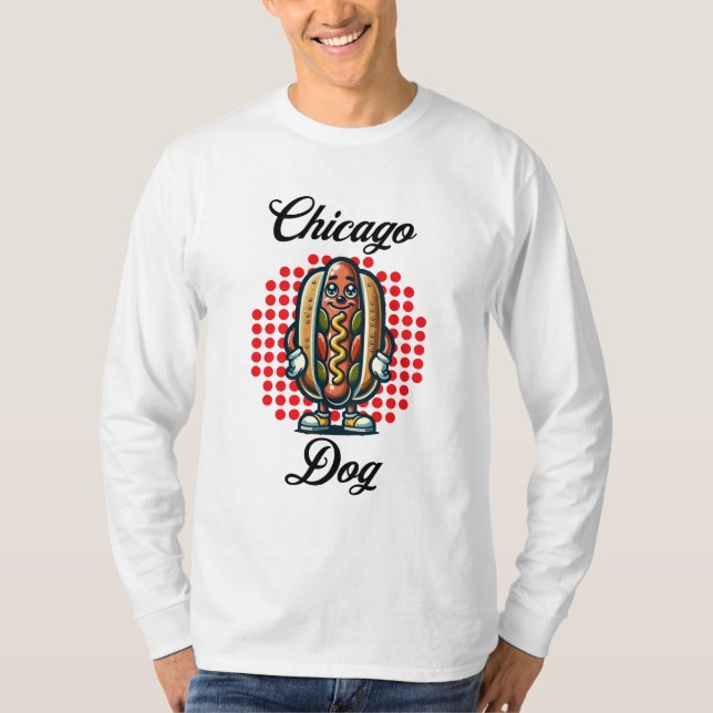 Camiseta Chicago Hot dog Retro Pop Art (Frente)