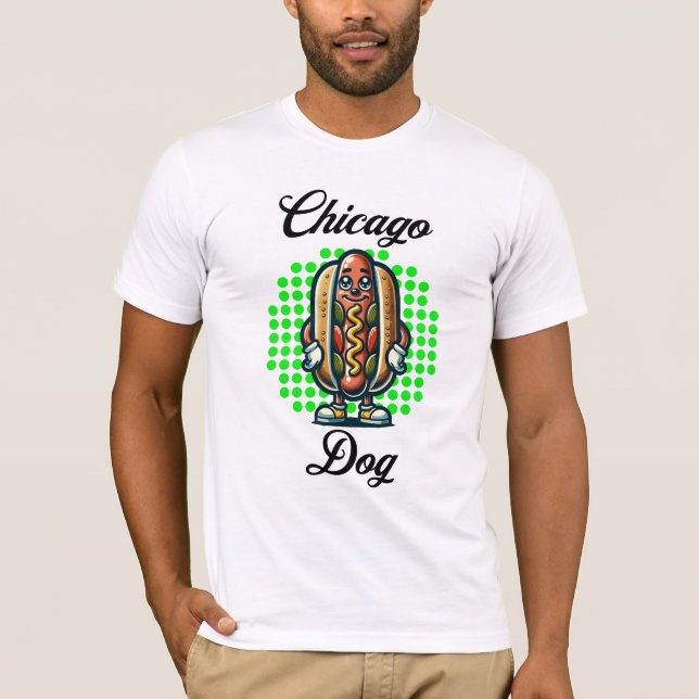 Camiseta Chicago Hot dog Retro Pop Art (Frente)