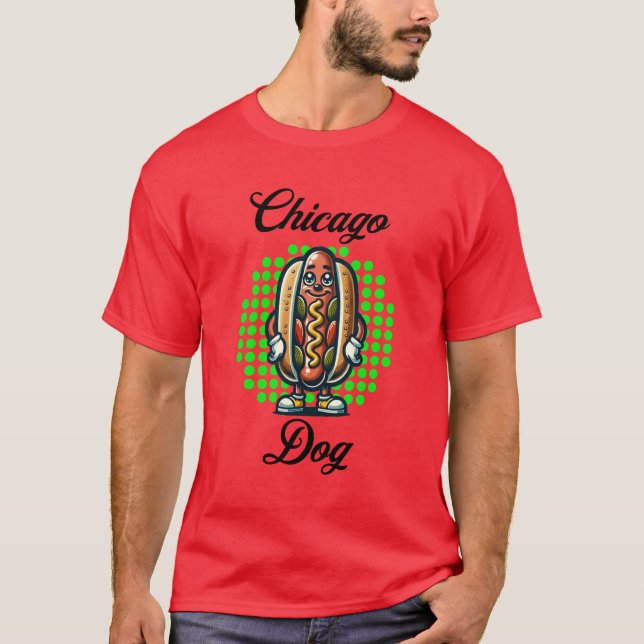 Camiseta Chicago Hot dog Retro Pop Art (Frente)