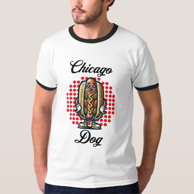 Camiseta Chicago Hot dog Retro Pop Art (Frente)