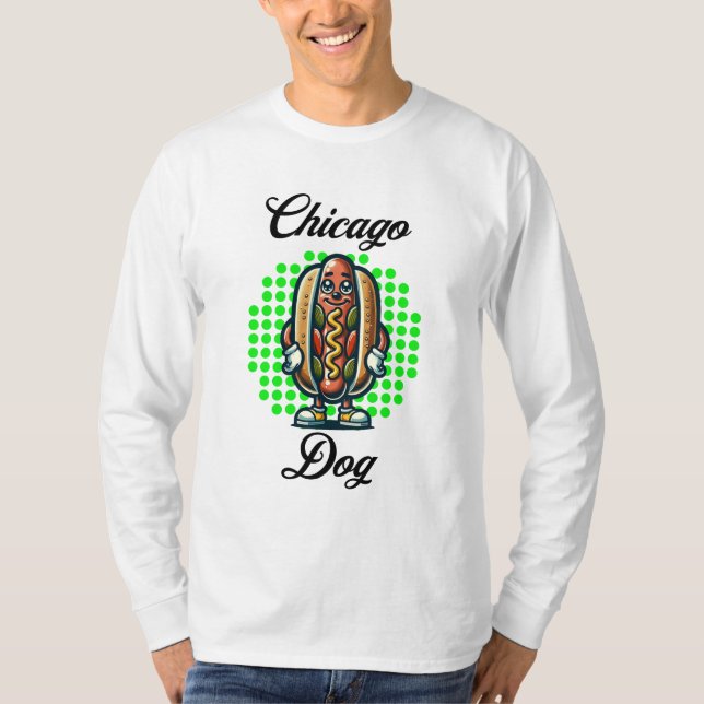 Camiseta Chicago Hot dog Retro Pop Art (Frente)