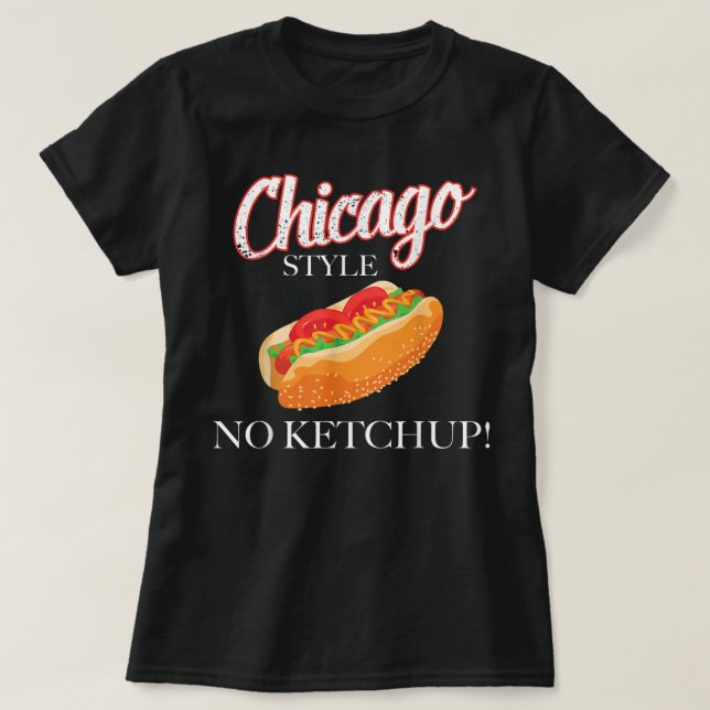 Camiseta Chicago Hot Dog Summer Style 4 De Julho No Ketchu (Frente do Design)