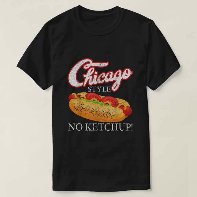 Camiseta Chicago Hot Dog Summer Style 4 De Julho No Ketchu (Frente do Design)