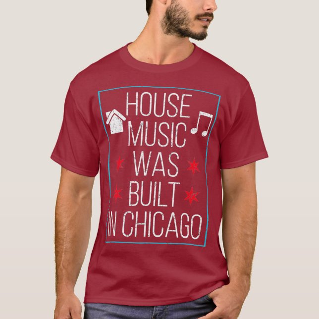 Camiseta Chicago House Music Na moda Distante DJ Disco (Frente)