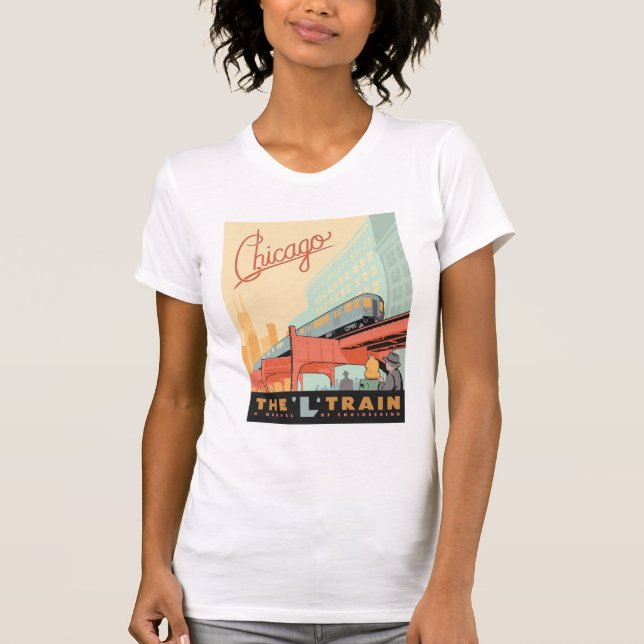 Camiseta Chicago, IL - Comboio L (Frente)