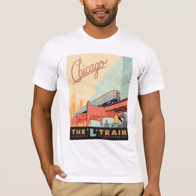 Camiseta Chicago, IL - Comboio L (Frente)
