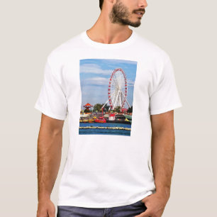 Camiseta Chicago IL - Roda de Ferris no cais do marinho