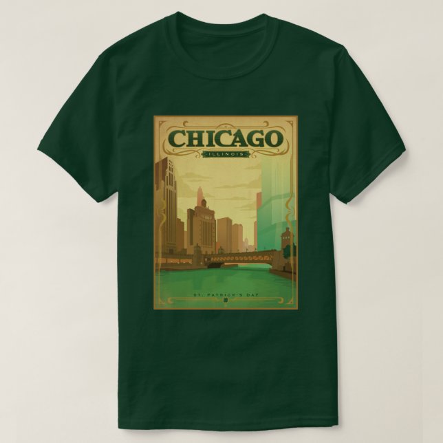 Camiseta Chicago, IL - Rua. Dia de Patrick (Frente do Design)