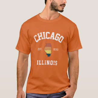 Camiseta Chicago Illinois IL Retro State City ama Illinoi