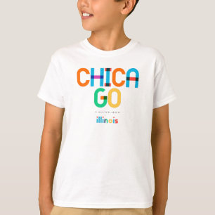 Camiseta Chicago Illinois Meados do Século, Arte Pop,
