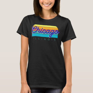 Camiseta CHICAGO ILLINOIS - retrato colorido da colheita