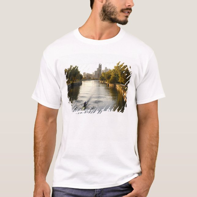 Camiseta Chicago, Illinois, Rowers na lagoa Lincoln Park (Frente)