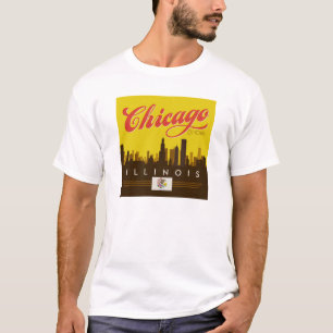 Camiseta Chicago Illinois Skyline