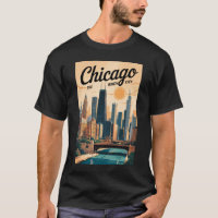 Chicago Illinois - Skyline Viagem Art Vintage