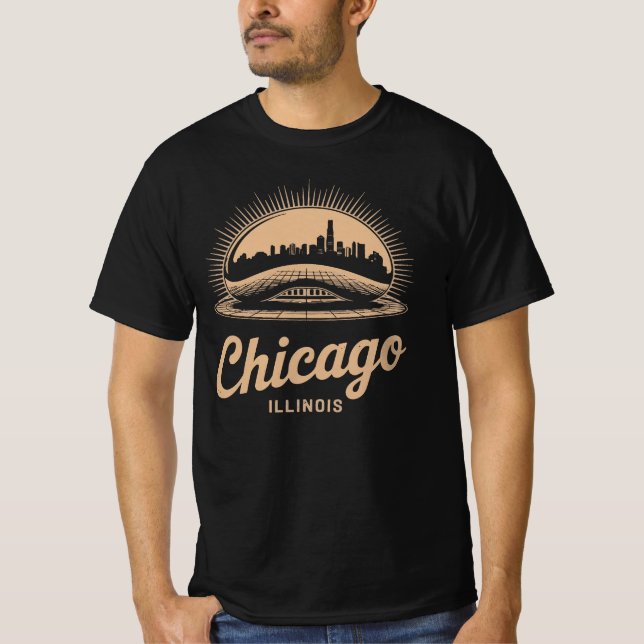 Camiseta Chicago Illinois The Bean T-Shirt (Frente)