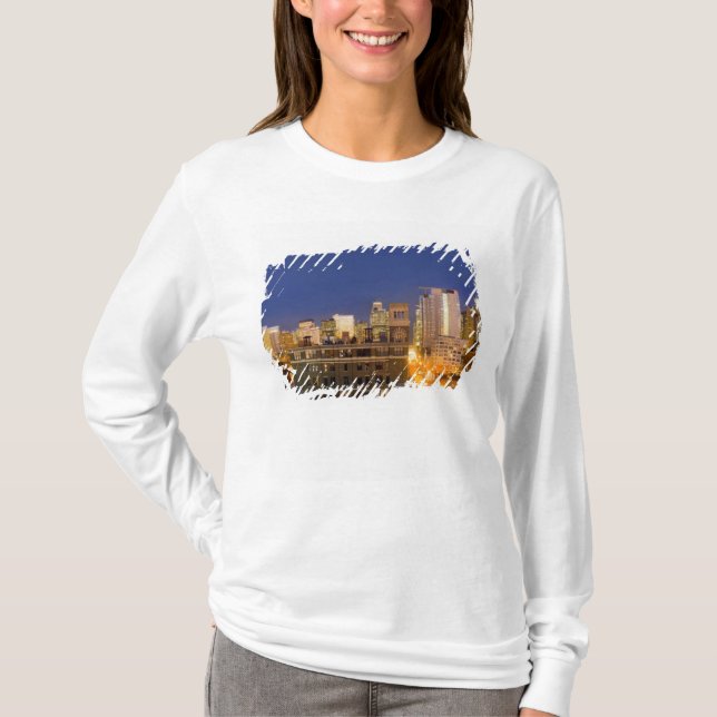 Camiseta Chicago, Illinois, tiro no horizonte de West Loop (Frente)
