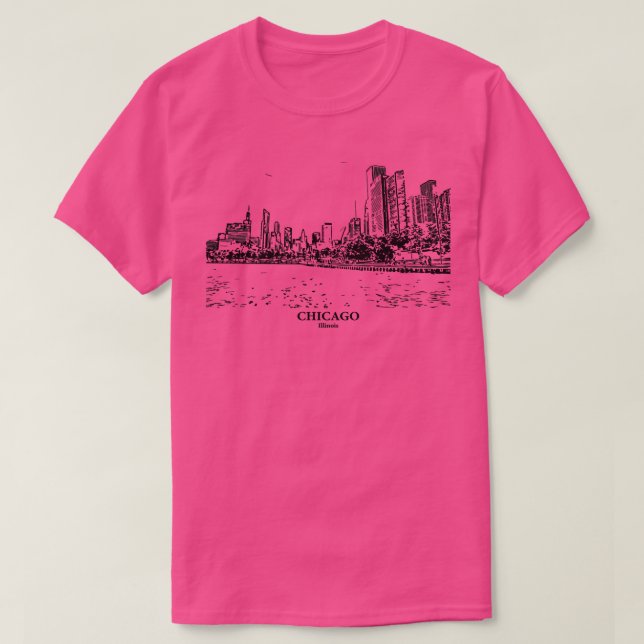 Camiseta Chicago Illinois TShirt 2 (Frente do Design)