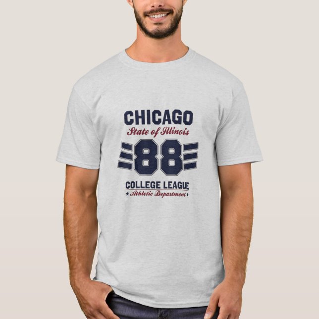 CAMISETA CHICAGO ILLINOIS VARSITY SCRIPT CLASSIC SPORTS JER (Frente)